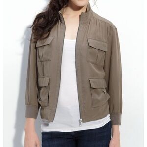 Hinge Silk Bomber Jacket From
Nordstrom size Small
